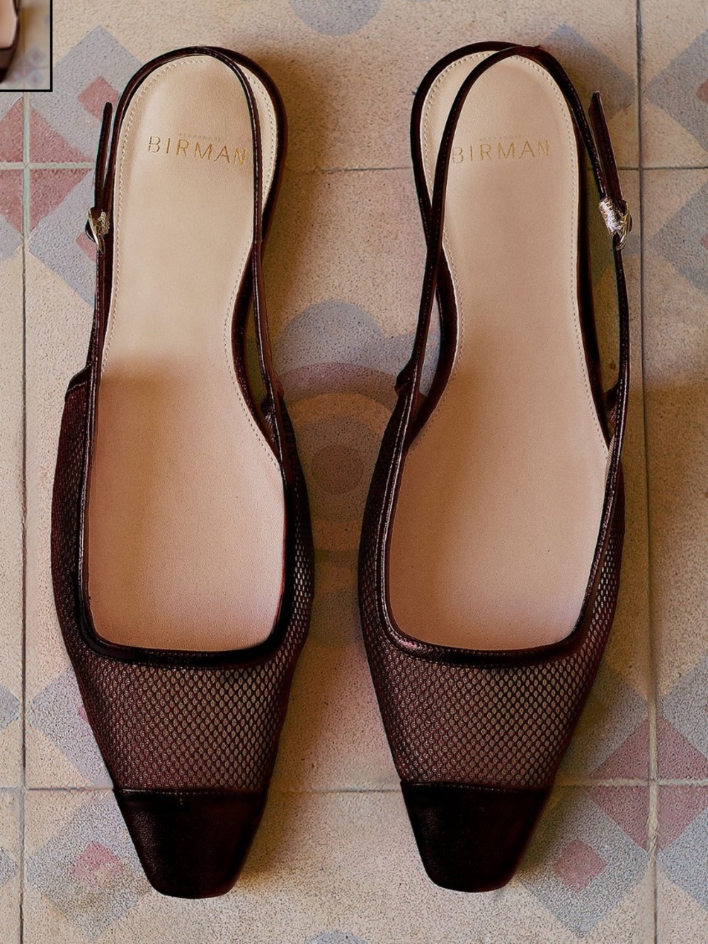 ALEXANDRE BIRMAN OLIVIA MESH BLACK FLAT